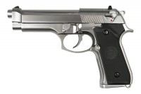 Airsoft WE GBB M92 v.2 LED Box - strieborná